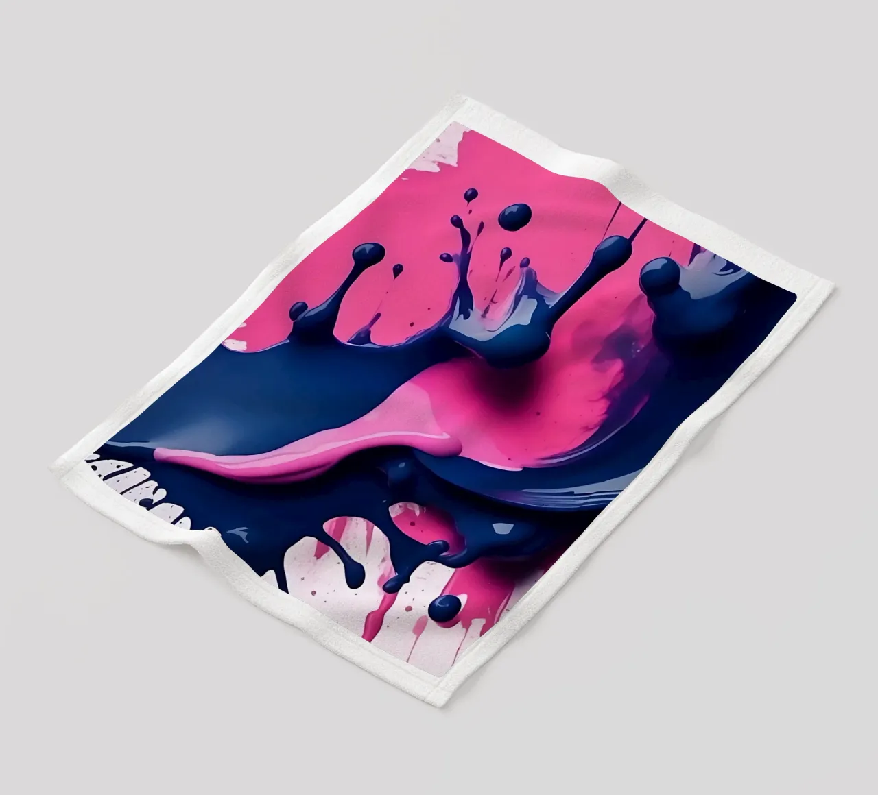 Schizzi di colore_4 coperta in pile da Pink- und LoveArt by LK