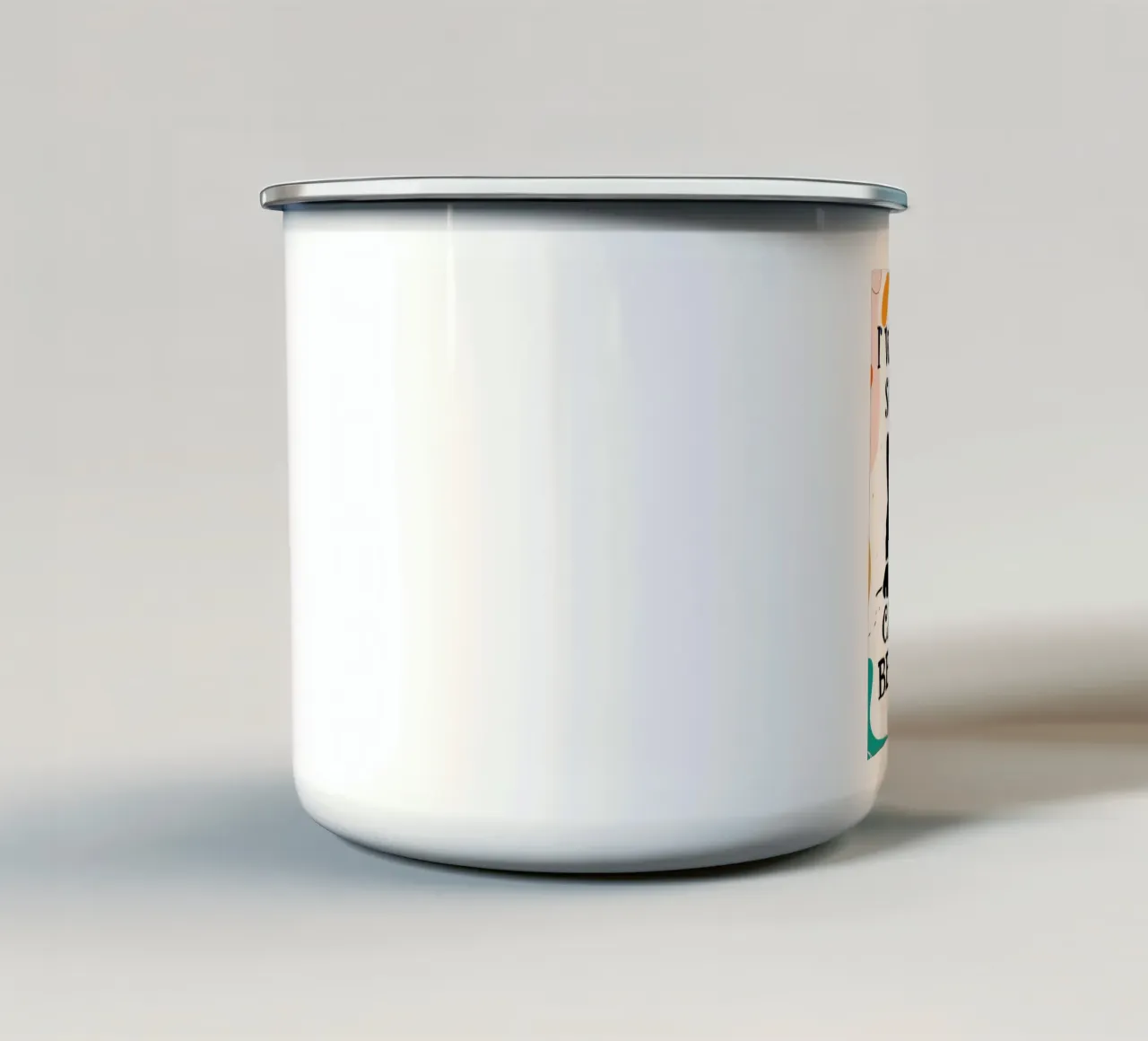 Il mio gatto può vivere meglio tazza in smalto da Bartosz Powalka