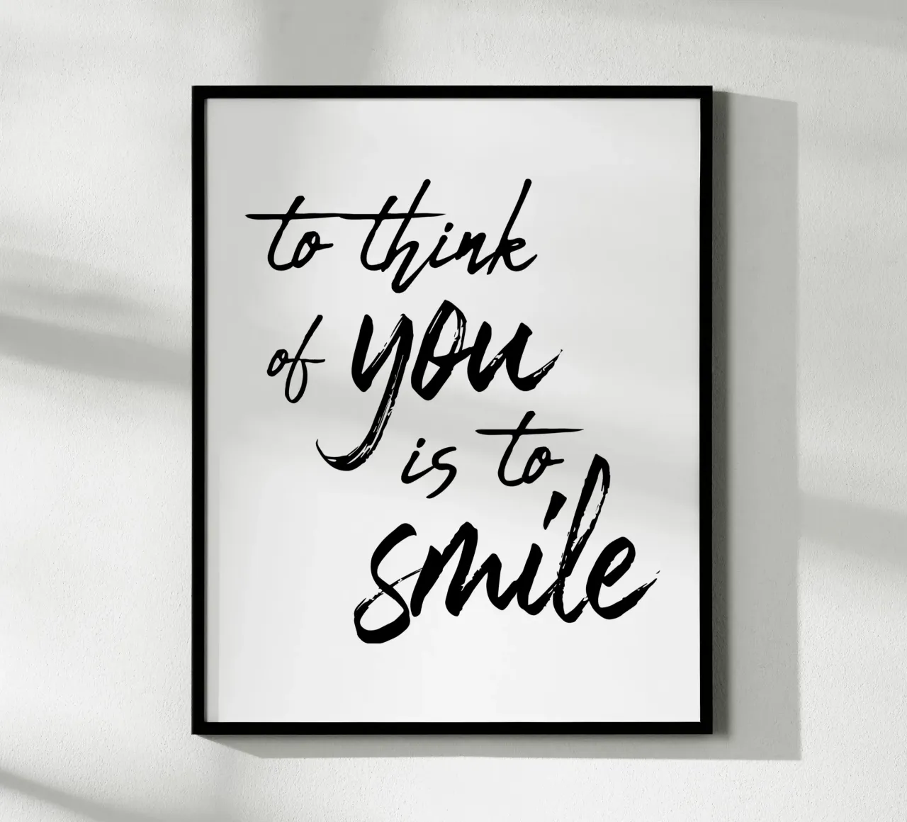 To Think Of You Is To Smile poster da Typo Designs