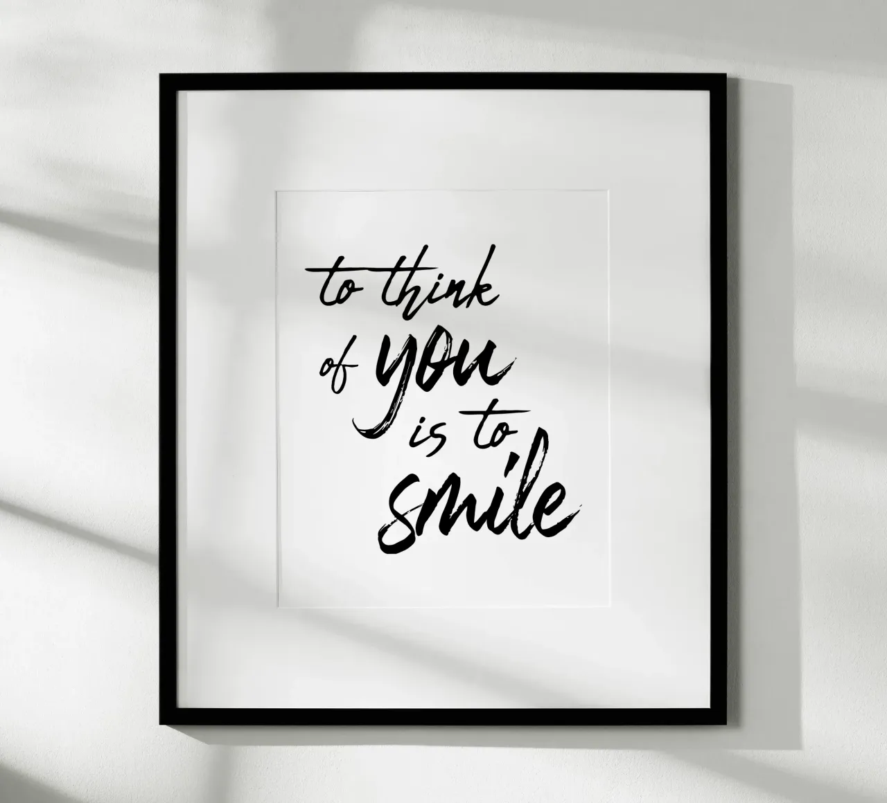 To Think Of You Is To Smile poster da Typo Designs