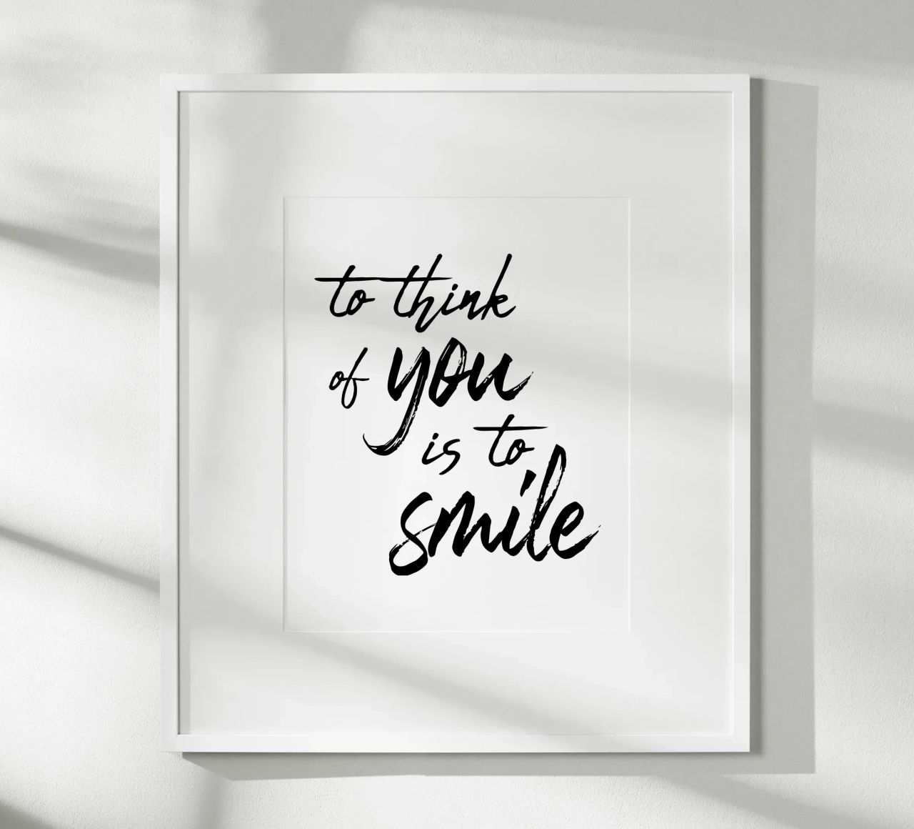 To Think Of You Is To Smile poster da Typo Designs