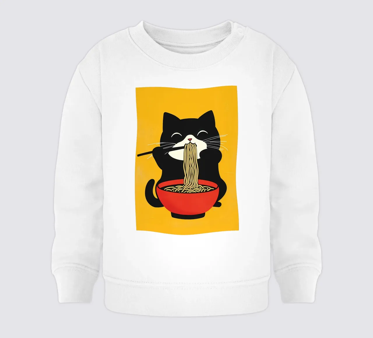 Gato comiendo ramen sudadera de bebé de Bartosz Powalka