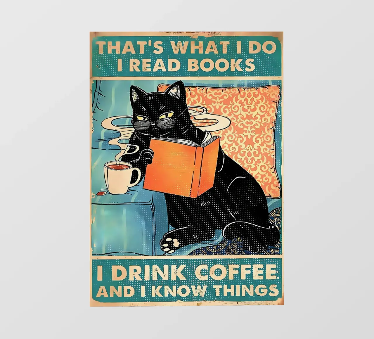 Libri letti dai gatti telo in pvc da Bartosz Powalka