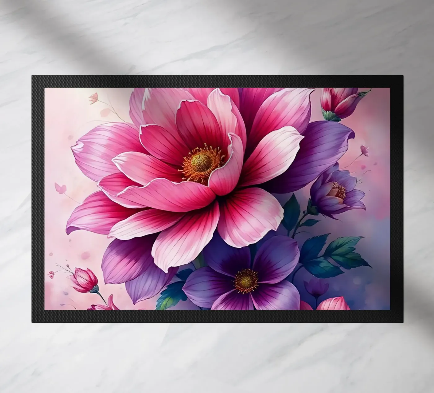 Blumen_2 doormat by Pink- und LoveArt by LK