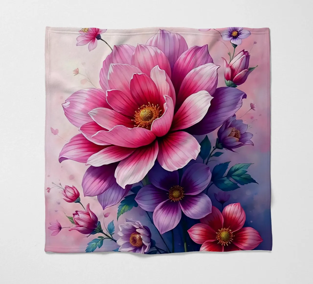 Blumen_2 coperta in pile da Pink- und LoveArt by LK