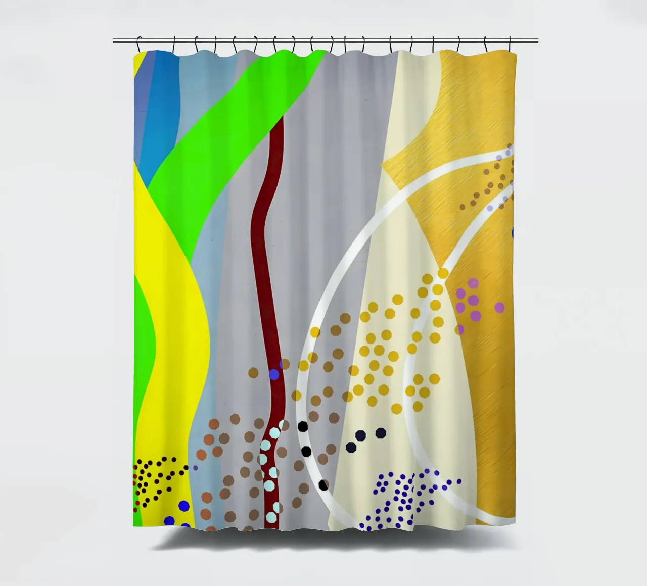 Abstract illustrations shower curtain by Aiden Garcia