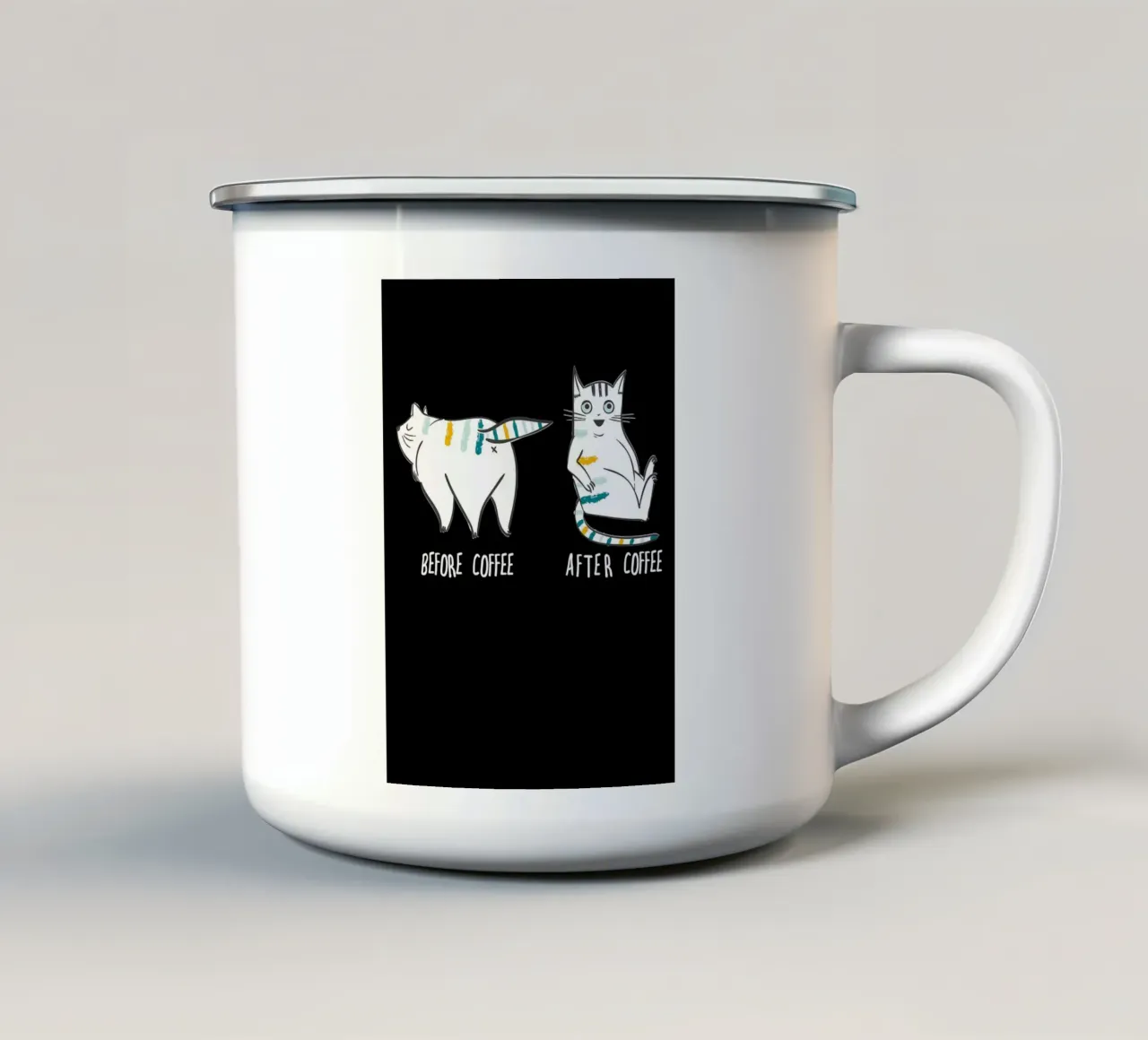 Prima del caffè Dopo il caffè tazza in smalto da Bartosz Powalka