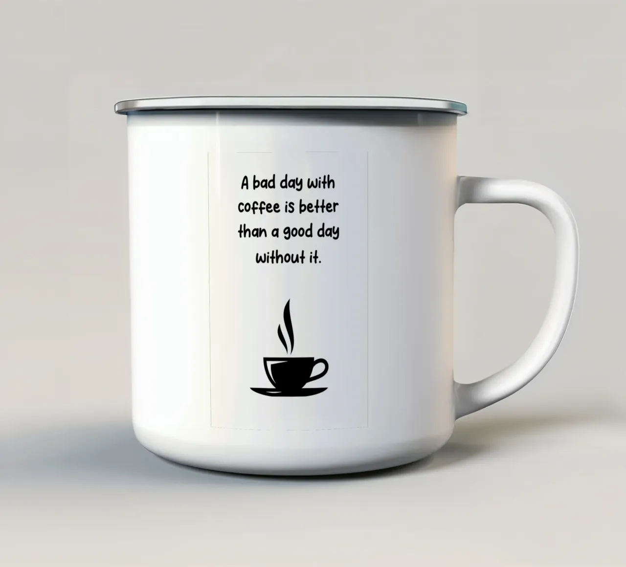 citazioni sul caffè tazza in smalto da Bartosz Powalka