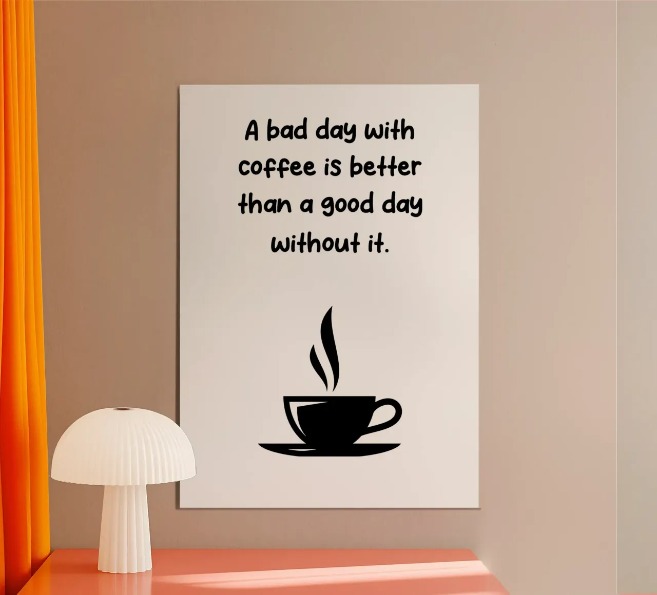 citazioni sul caffè poster con telaio in alluminio da Bartosz Powalka