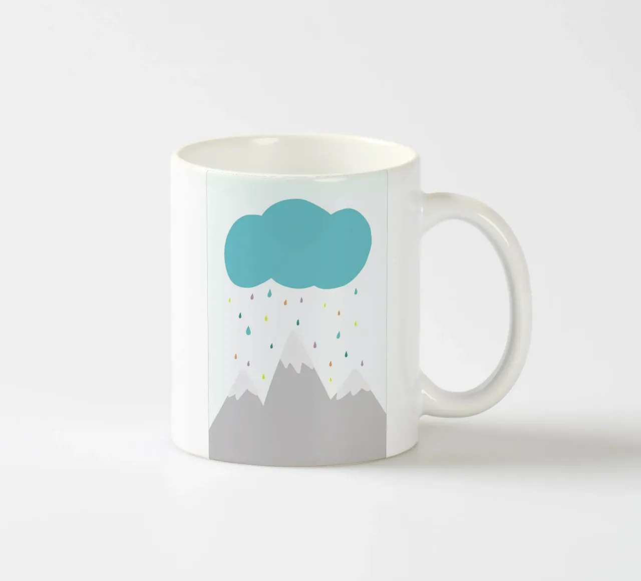 Pioggia colorata tazza in ceramica da Mia Nissen