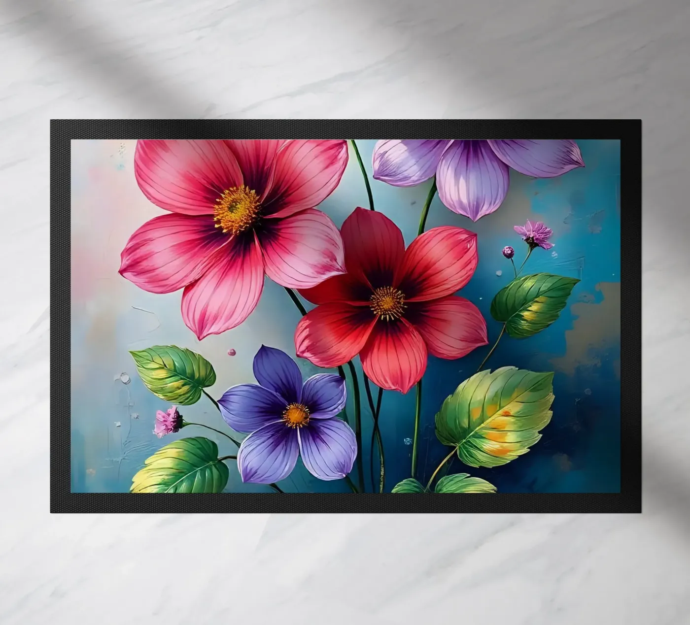 Blumen_4 doormat by Pink- und LoveArt by LK