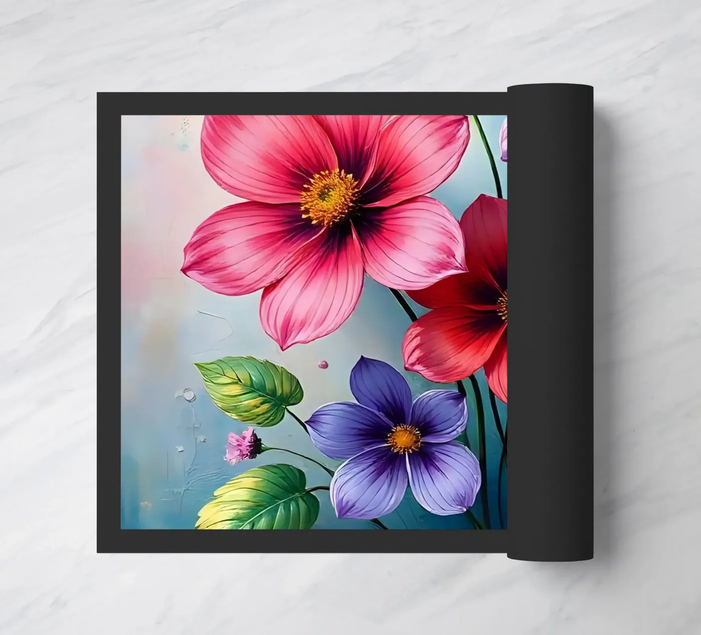 Blumen_4 doormat by Pink- und LoveArt by LK