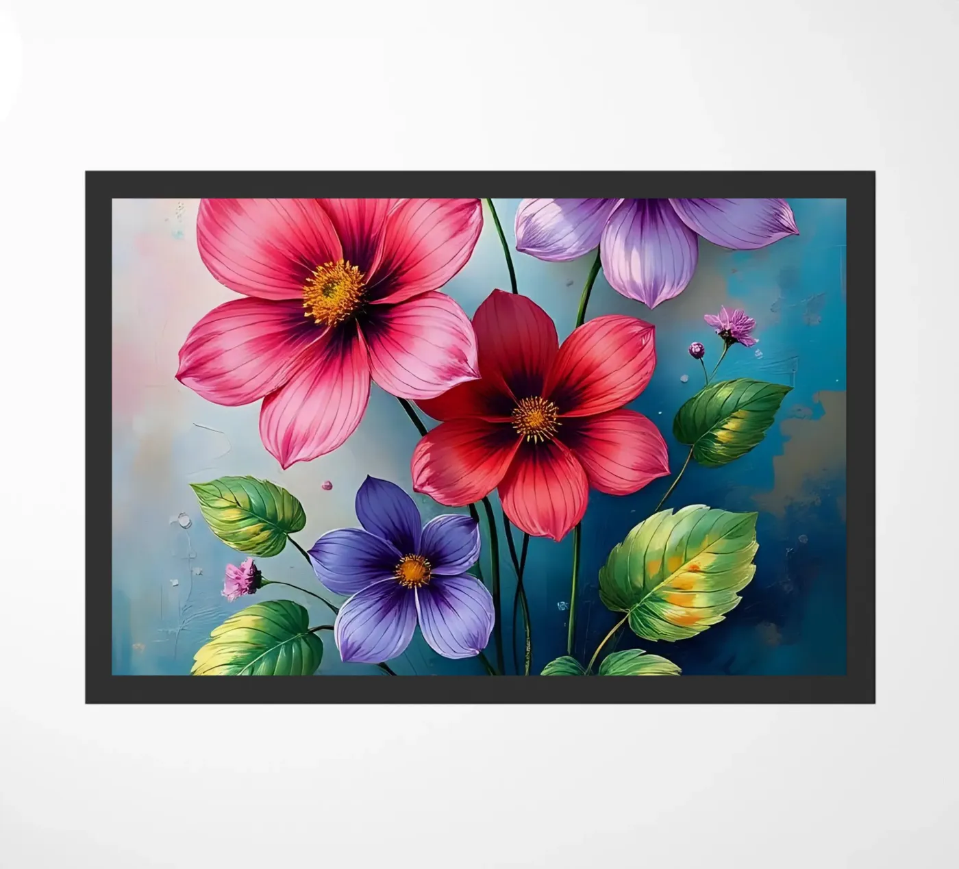 Blumen_4 doormat by Pink- und LoveArt by LK