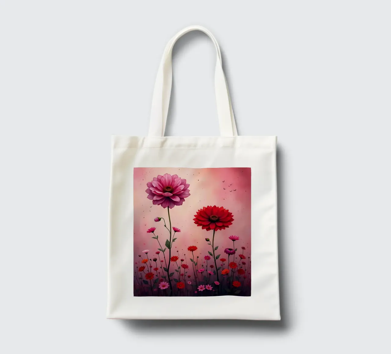 Blumen_5 borsa in juta da Pink- und LoveArt by LK