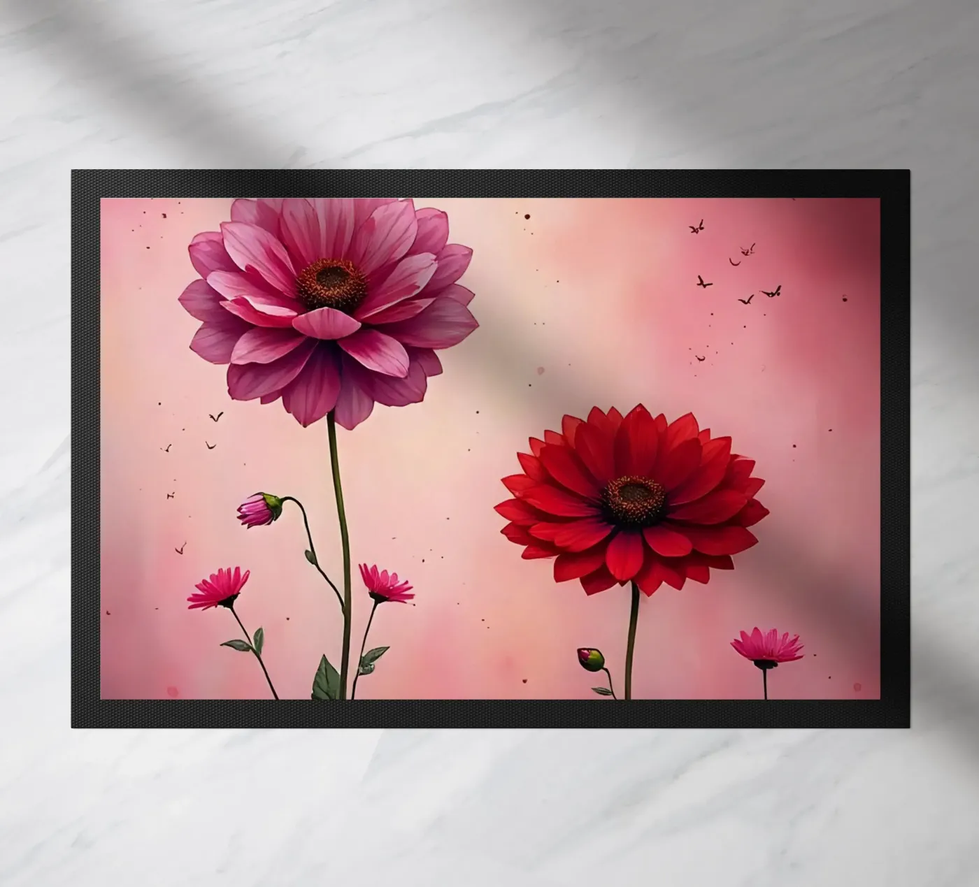 Blumen_5 doormat by Pink- und LoveArt by LK