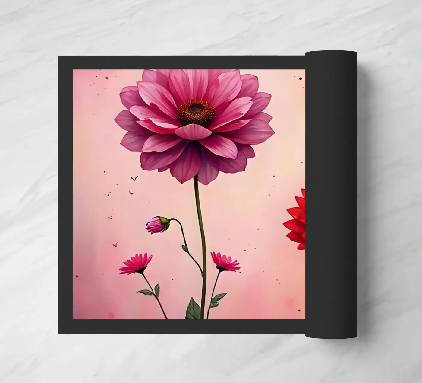 Blumen_5 doormat by Pink- und LoveArt by LK