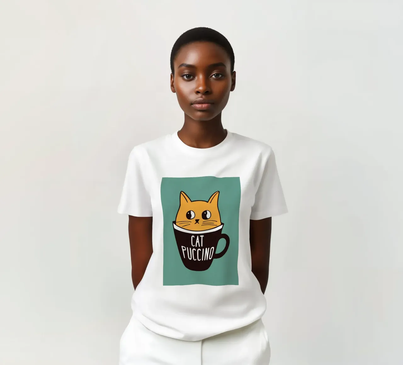 Gatti e caffè Cappuccino t-shirt da Bartosz Powalka