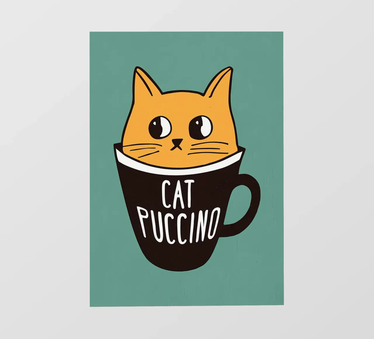 Gatti e caffè Cappuccino telo in pvc da Bartosz Powalka