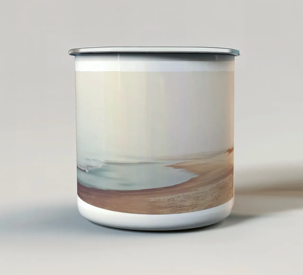 Kustlandschap emaille mok van Indigo Tides Art