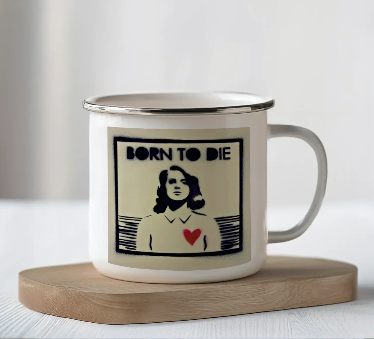 Born to die tazza in smalto da milsgan