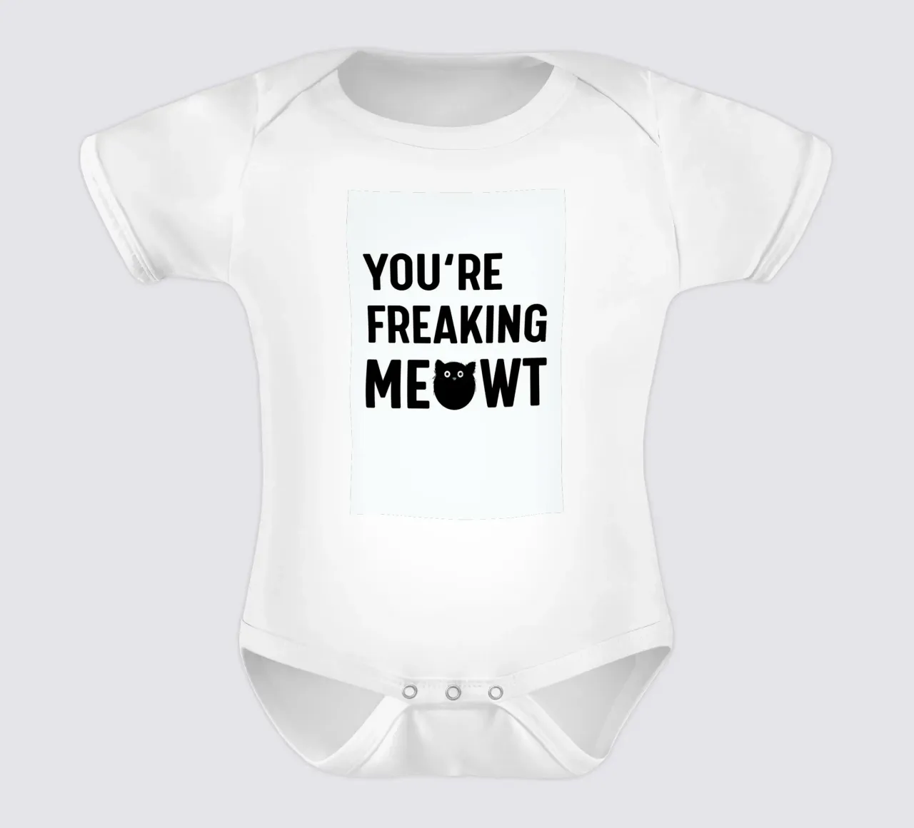 Cat Meowt body neonato maniche corte da Doozal
