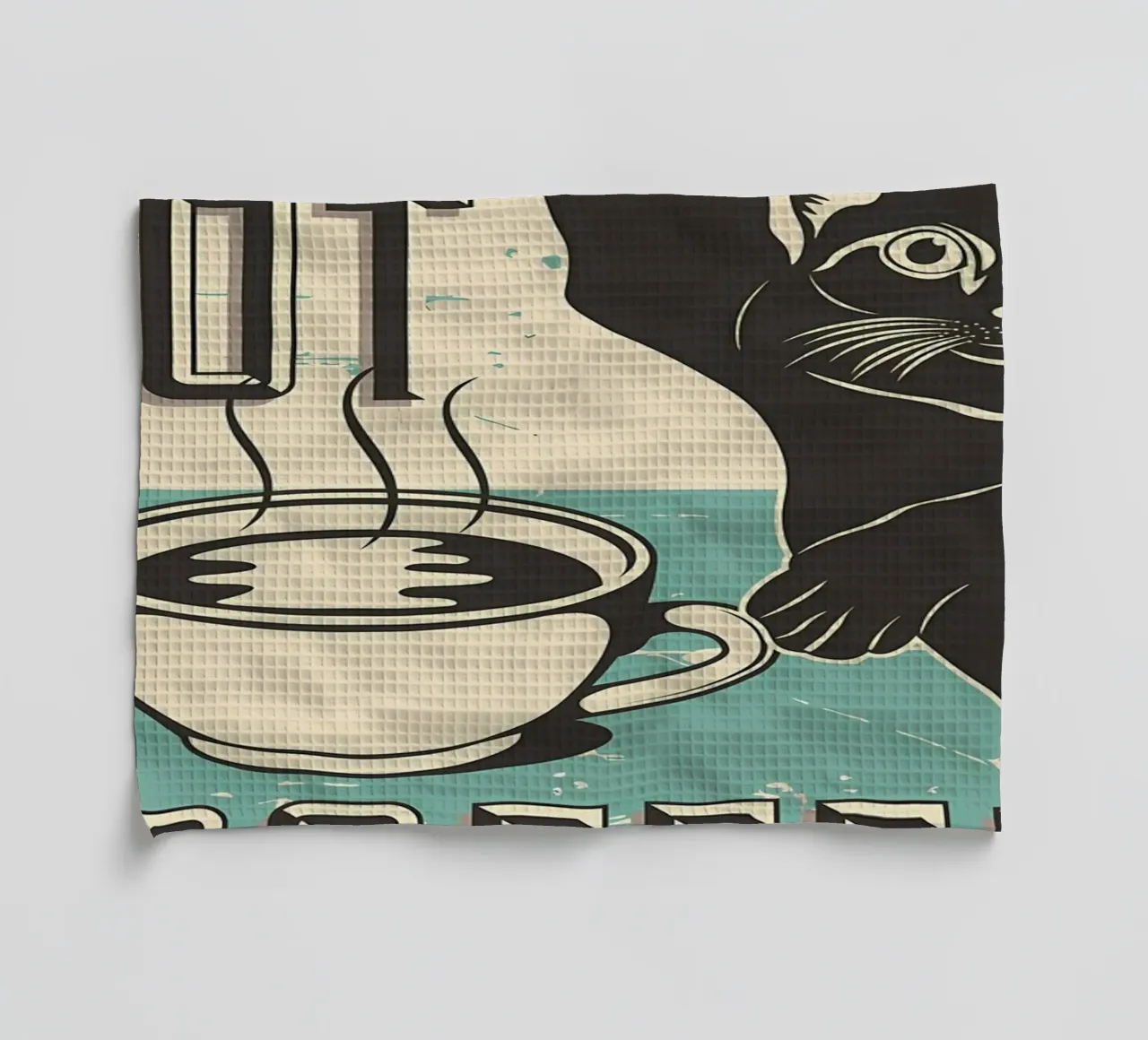 Gatto e caffè 7 canovaccio da cucina da Bartosz Powalka