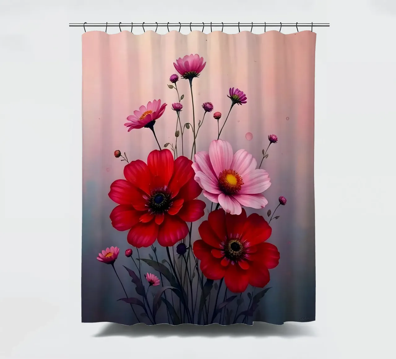 Blumen_6 shower curtain by Pink- und LoveArt by LK