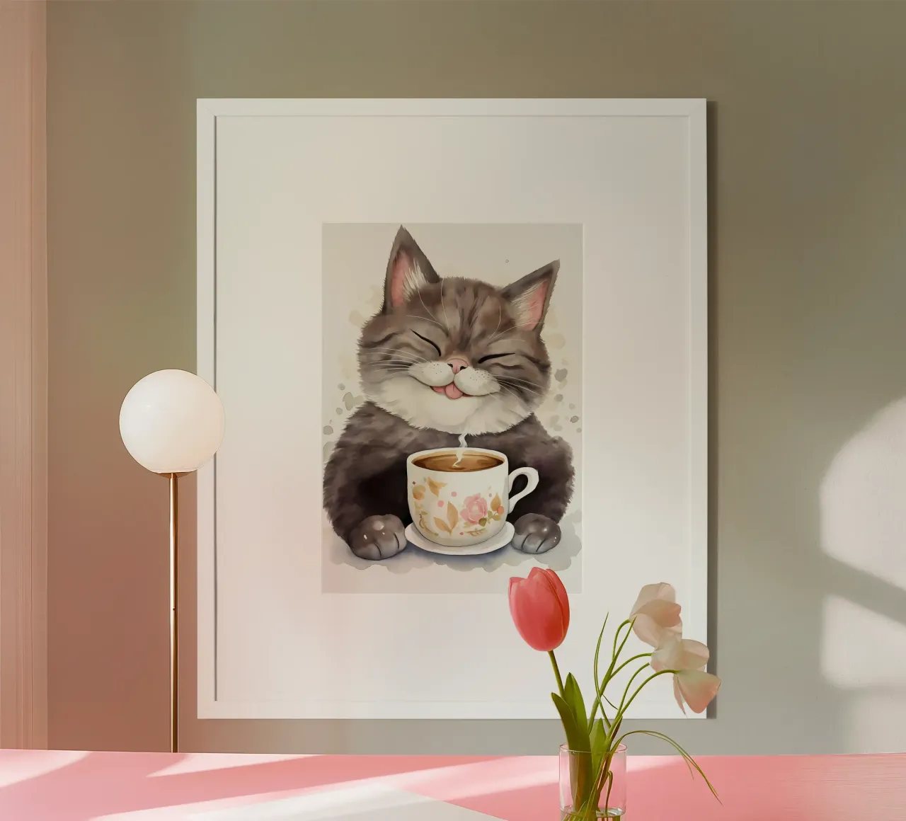 gatto con caffè carta hahnemühle da Bartosz Powalka