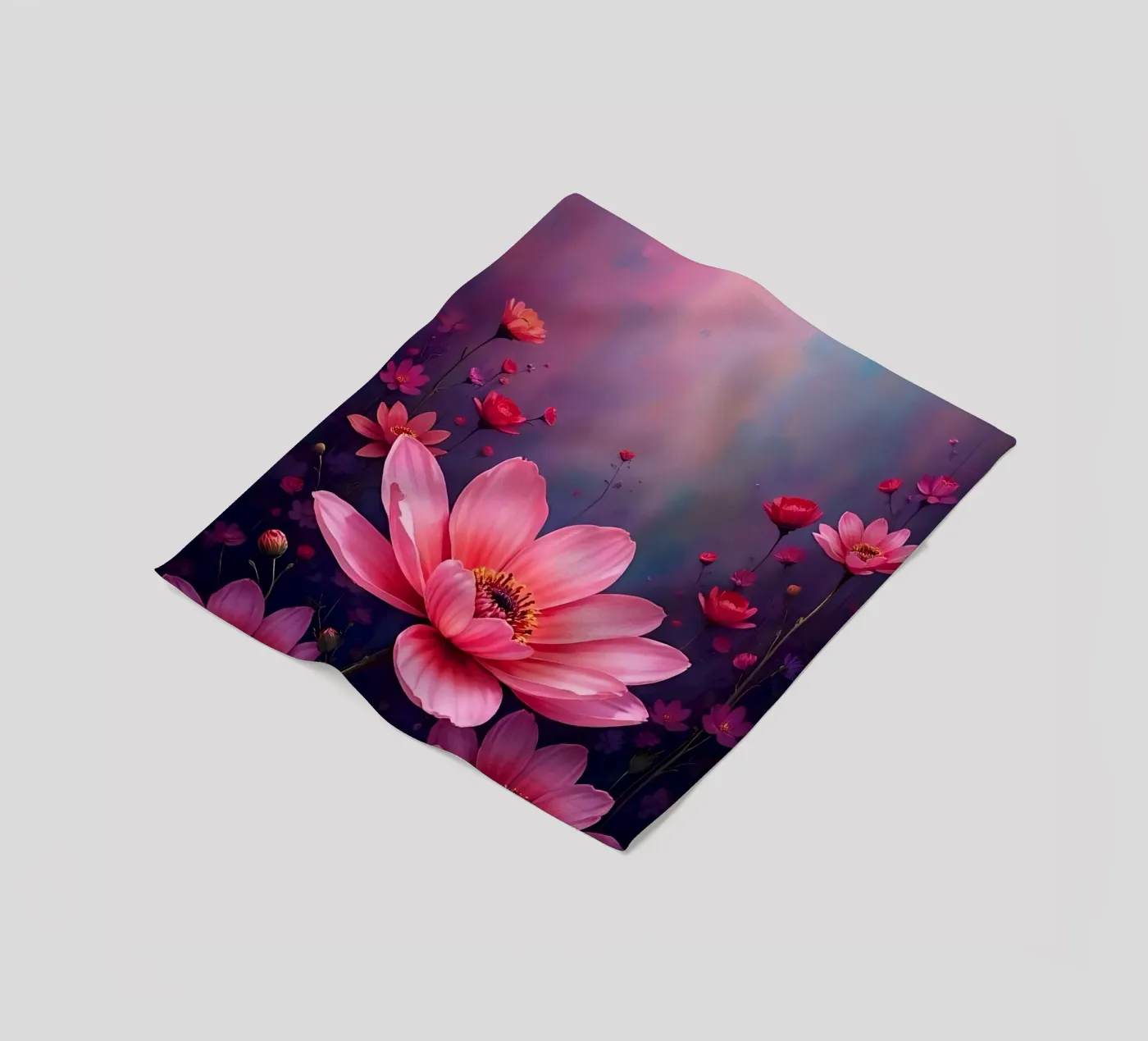 Blumen_7 Fleecedecke von Pink- und LoveArt by LK