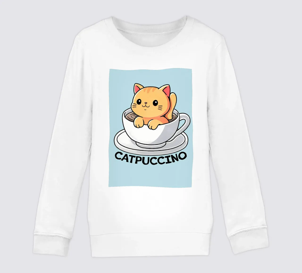 Cappuccino cat felpa bambino da Bartosz Powalka