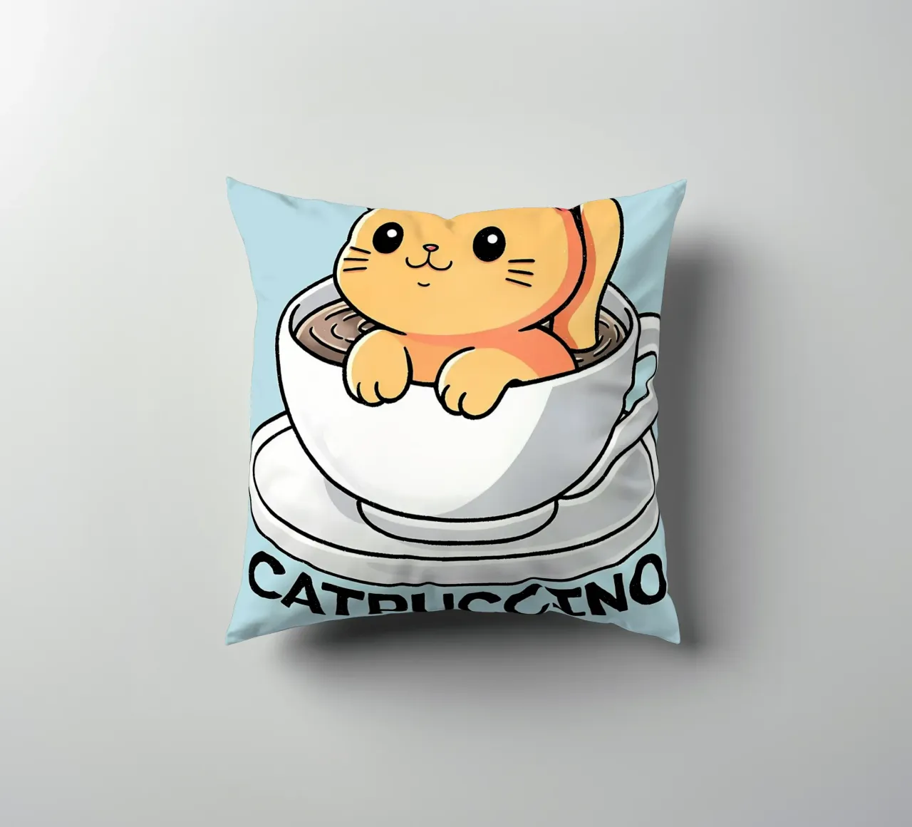 Cappuccino cat cuscino da Bartosz Powalka