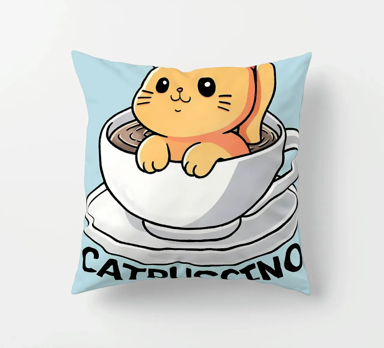 Cappuccino cat cuscino da Bartosz Powalka