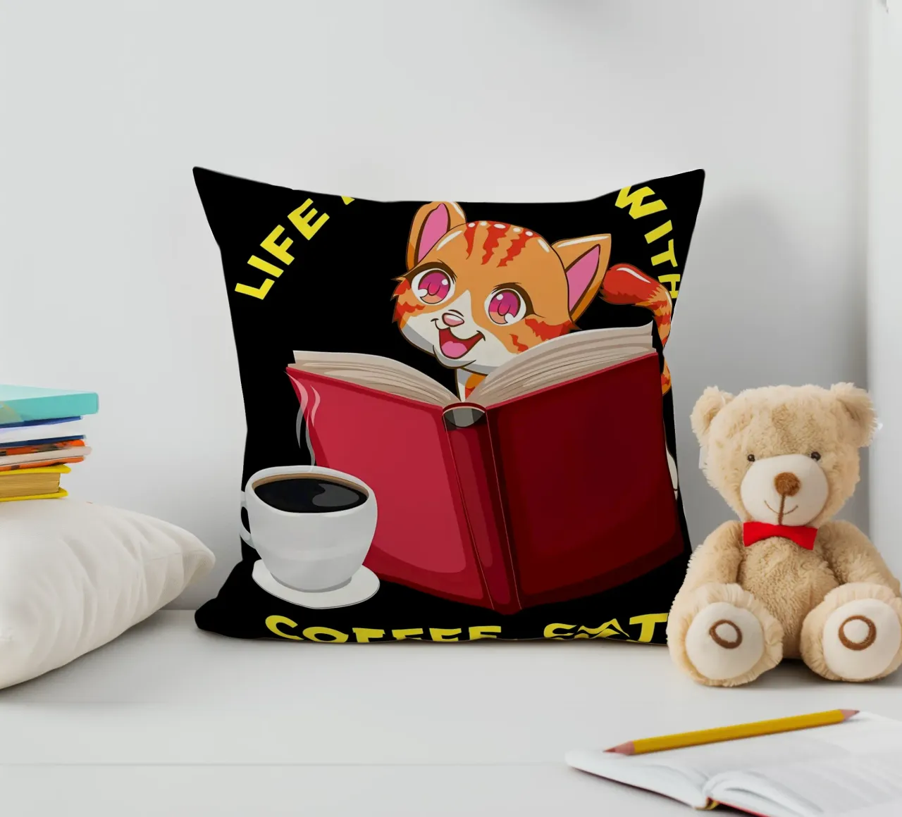 La vie est meilleure avec du café coussin de Bartosz Powalka