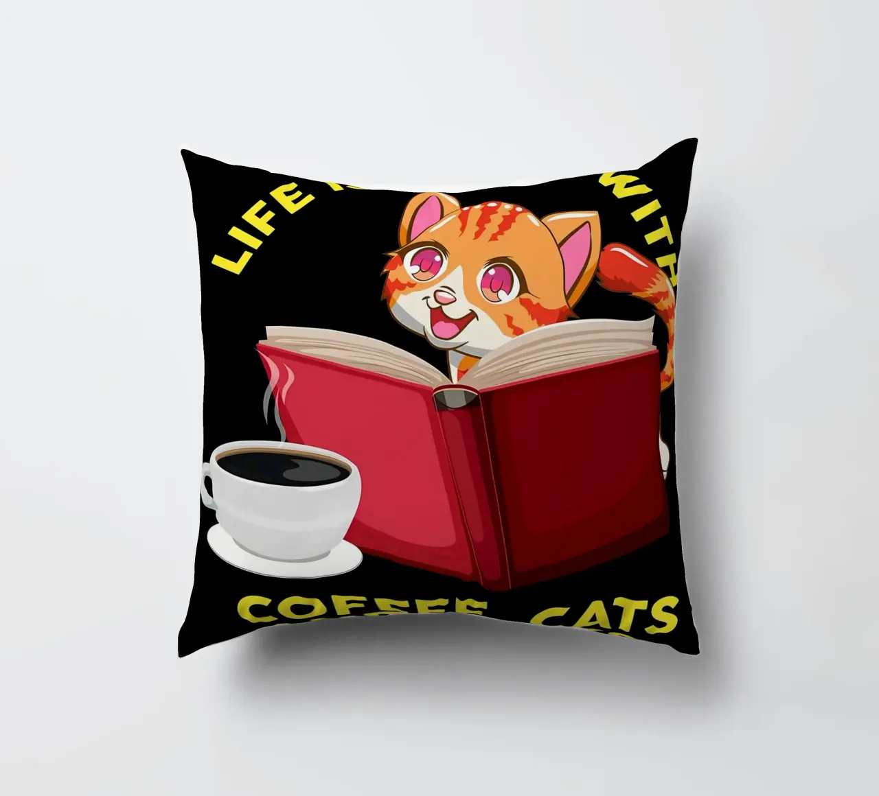 La vie est meilleure avec du café coussin de Bartosz Powalka