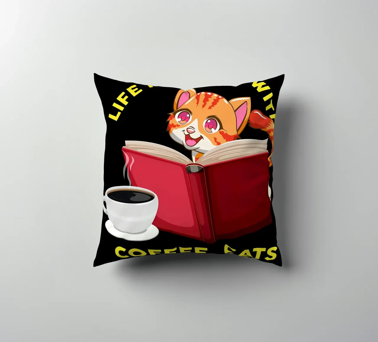 La vie est meilleure avec du café coussin de Bartosz Powalka