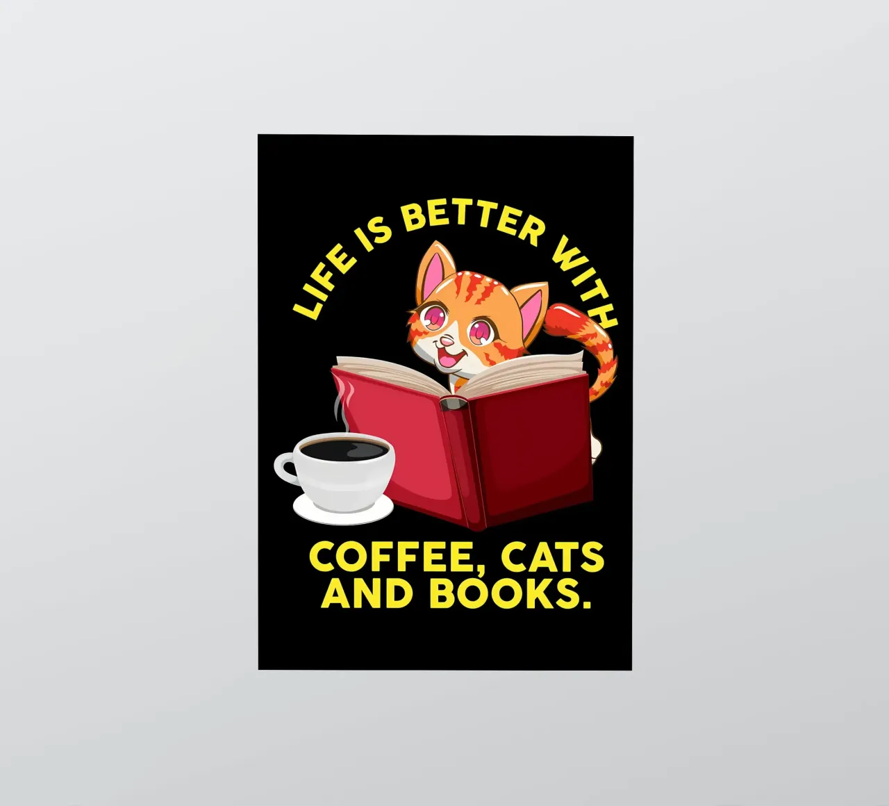 Het leven is beter met koffie sticker van Bartosz Powalka