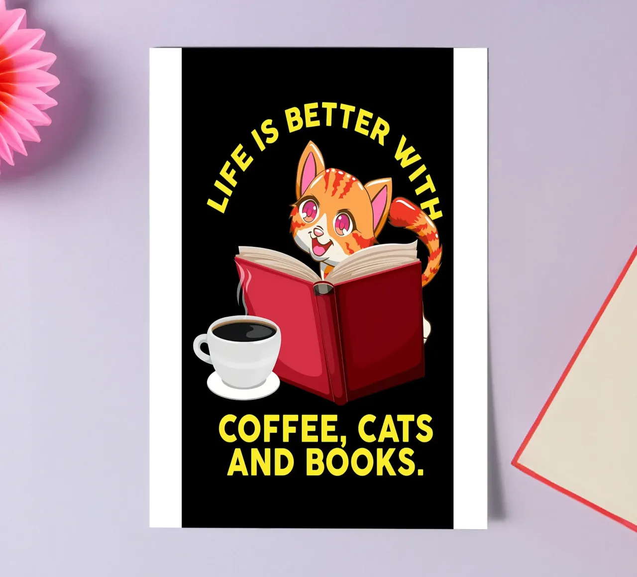Das Leben ist besser mit Kaffee Stickerbogen von Bartosz Powalka