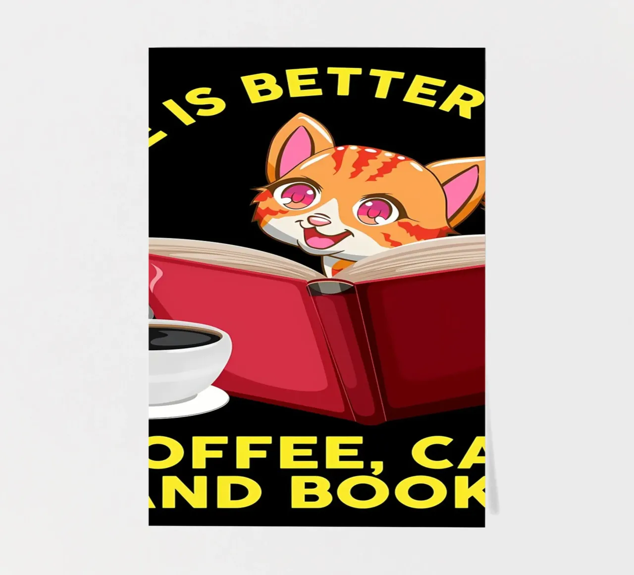 Das Leben ist besser mit Kaffee Stickerbogen von Bartosz Powalka