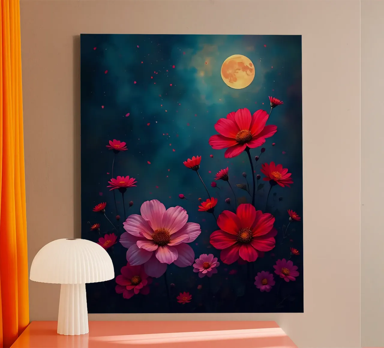 Blumen_12 tela con Cornice a cassetta da Pink- und LoveArt by LK