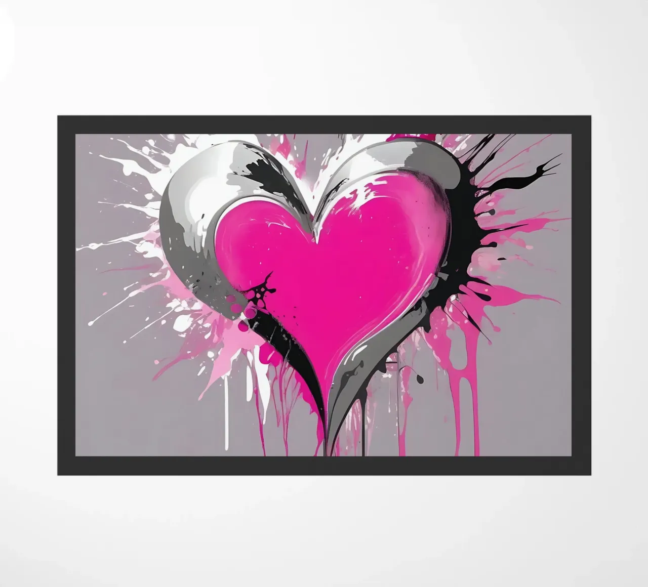 cuore_rosa_argento_1 zerbino da Pink- und LoveArt by LK
