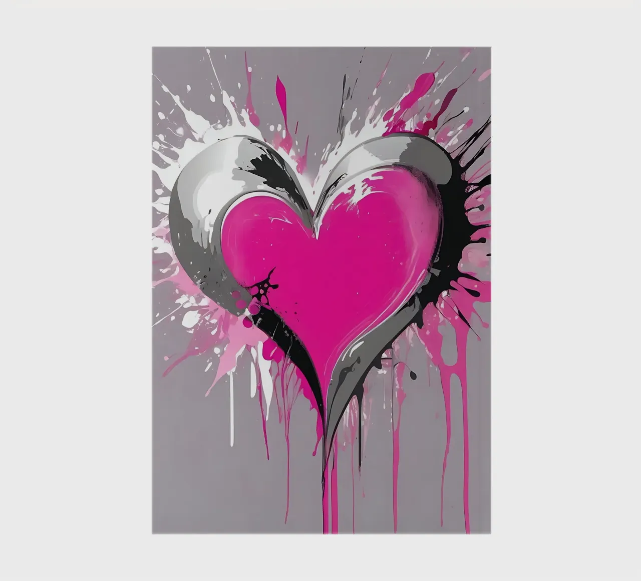 cuore_rosa_argento_1 diario da Pink- und LoveArt by LK