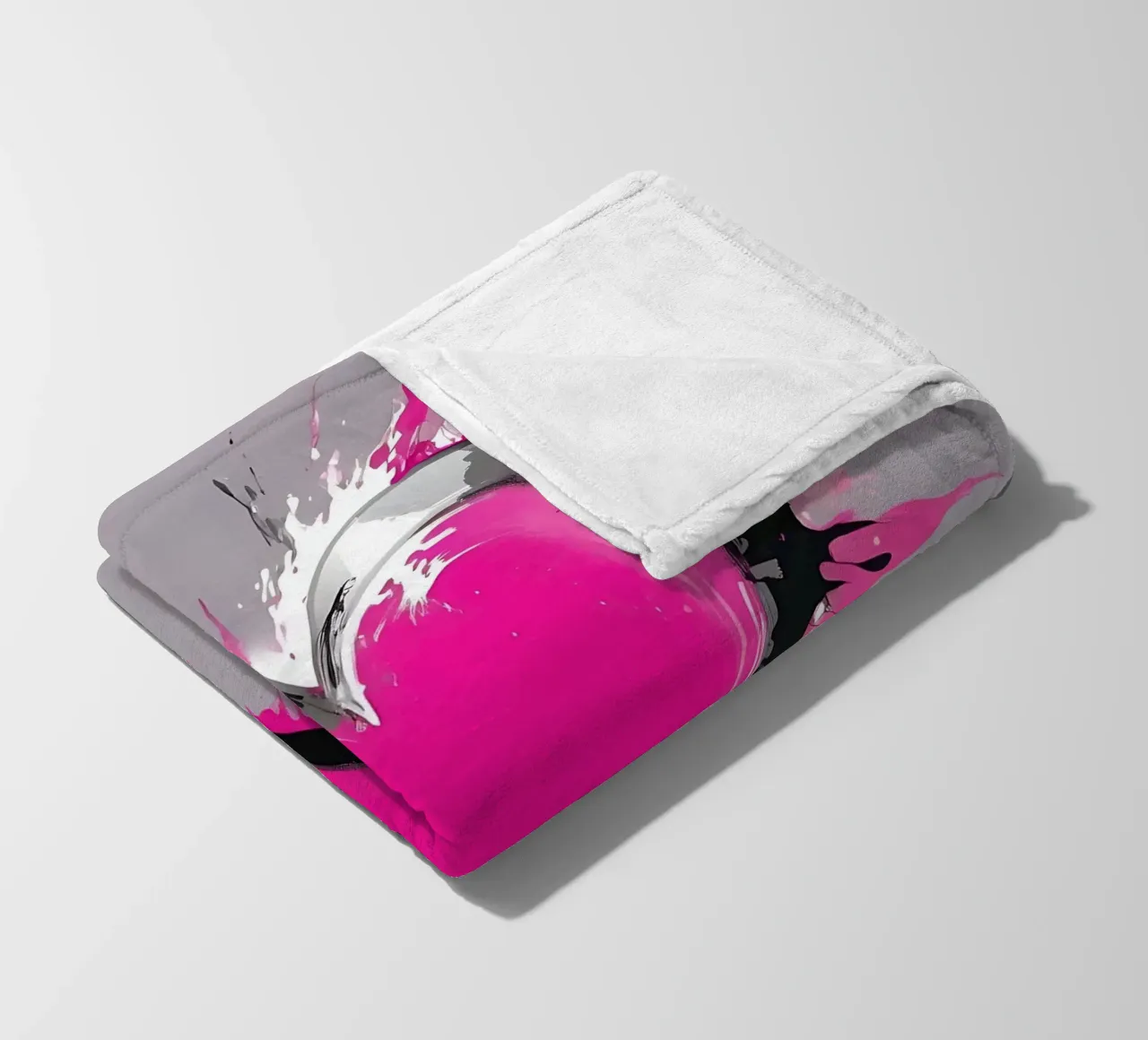 cuore_rosa_argento_1 coperta in pile da Pink- und LoveArt by LK