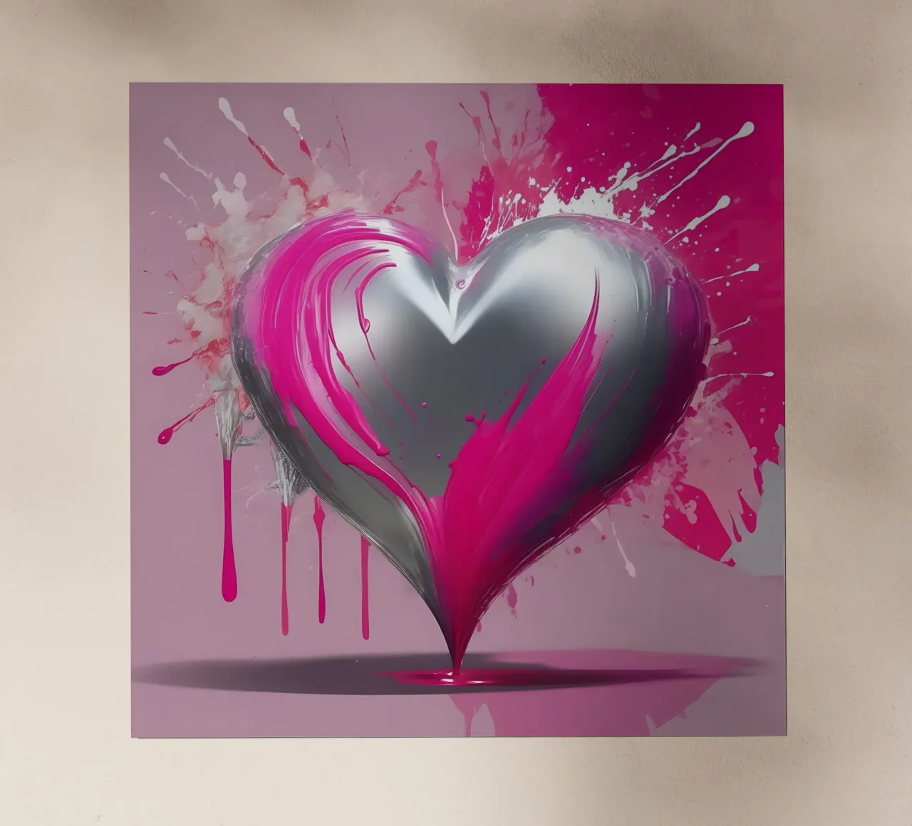 cuore_rosa_argento_2 pellicola backlit da Pink- und LoveArt by LK