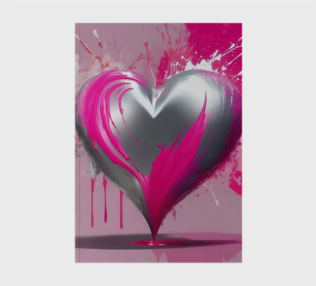 cuore_rosa_argento_2 diario da Pink- und LoveArt by LK