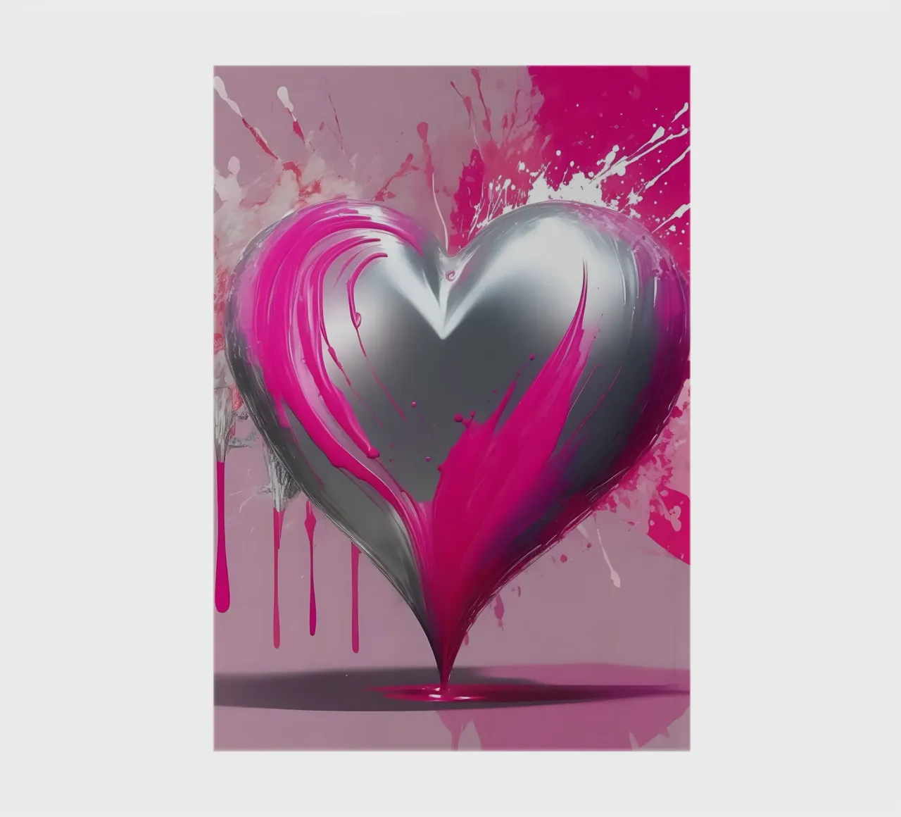 cuore_rosa_argento_2 diario da Pink- und LoveArt by LK