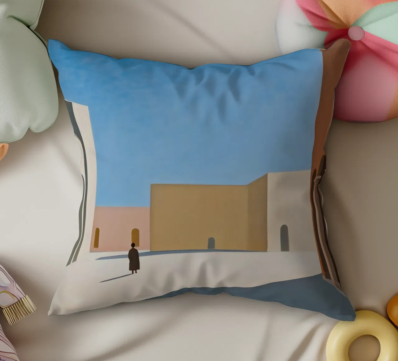 Empty Village decorative cushion by Art Center