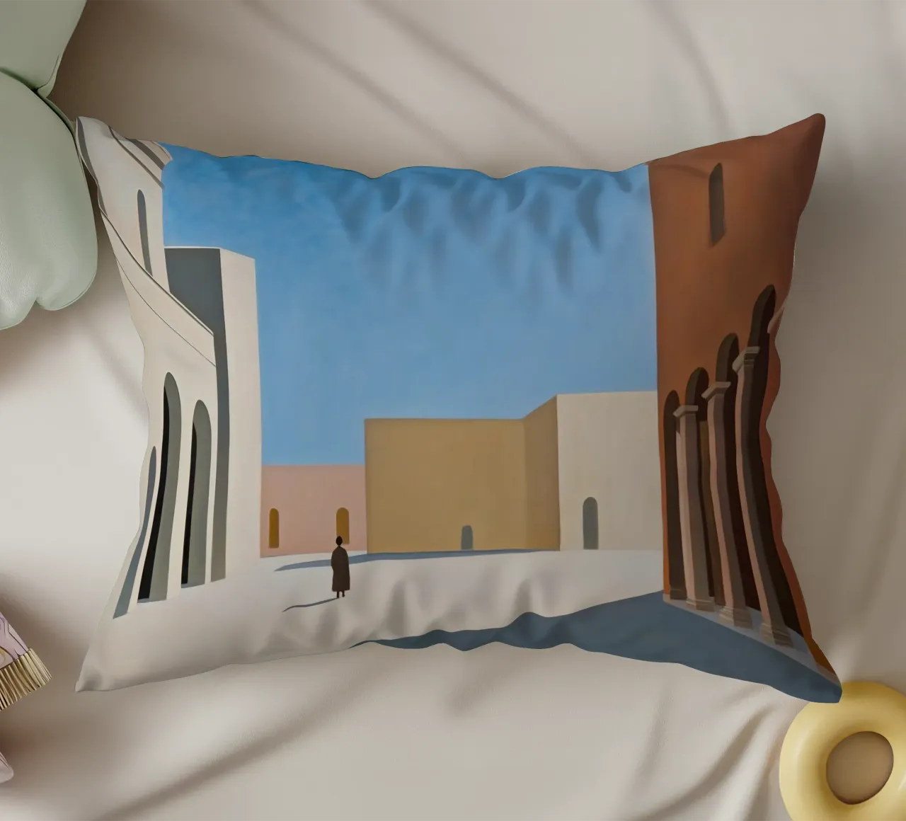 Empty Village decorative cushion by Art Center