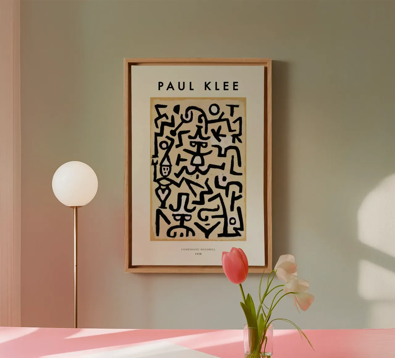 Klee - Comedians' Handbill tela con Cornice a cassetta da ARTOTHEK
