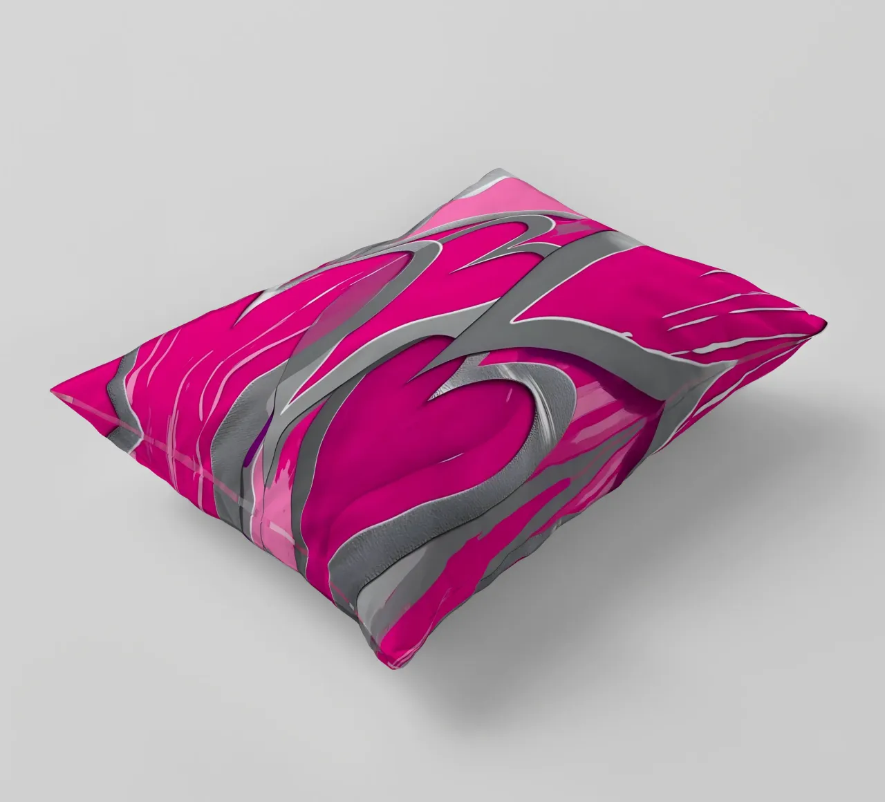 cuori_rosa_argento_1 cuscino da Pink- und LoveArt by LK