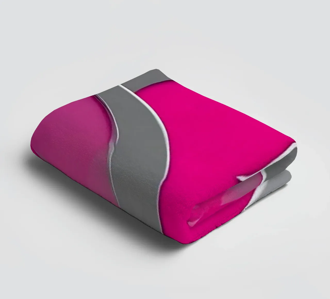 cuori_rosa_argento_1 asciugamano da bagno da Pink- und LoveArt by LK